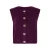 Ydence gebreid vest – aubergine