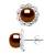 Stud Oorbellen FLOWER Beads Freshwater 89mm Knopen van de Chocolade Jewelry 925