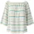Off-shoulder gestreepte top met een relaxte pasvorm in zachte neutrale tinten