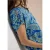 Blouse shirt met ronde hals en print