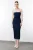 Robe midi sans bretelles fendue dans le dos