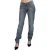Just Cavalli Blauwe Gewassen Katoenen Lage Taille Slim Fit Jeans