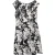 Mini-jurk met bloemenprint van Oscar De La Renta in zwart-wit katoen.