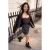 TRENDYOLMİLLA Dames Zwart Gestippeld Kort / Mini Mouwloos Bodycon Jurken