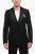 Dubbelrijs TATTOO Blazer met satijnen revers in zwart