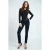 Mid-Rise Jegging met Kunstleren Details