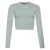 Geribd en geborduurd getailleerd dames-T-shirt met lange mouwen Superdry