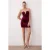 TRENDYOLMİLLA Dames Bordeaux Effen Kort / Mini Lang Stijlvol/Avond Bodycon Jurken