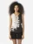 KOROSHI Top  zwart / wit
