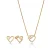 Orphelia ‘Ida’ Dames 925 Sterling Zilveren Set: Ketting-Pendant + Oorbellen – Gouden SET-7521/G