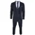Heren Navy Geruit 3-delig Pak Slim Fit