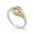 Orphelia ‘Anet’ Vrouwen 925 Sterling Zilver Ring – Zilver/Goud ZR-7520/G