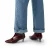 Manfield lakleren enkellaarzen bordeaux