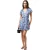 Ted Baker Geweven wikkeljurk met V-hals en bloemen- en vogelmotief voor dames (Blauw)