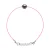 LOVE armband LINK Tahitian Pearl Ronde 8-9 mm Nylon Rose 925