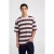 America Today relaxed gestreepte T-shirt donkerrood