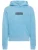 Palm Angels kledingstuk geverfd vaklogo lichtblauwe hoodie