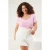 Trendyol Curve Dames Roze Effen Kort Getailleerd Grote maten Blouses