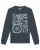 Watapparel Sweatshirt ‘Fahrradteile’  antraciet / wit