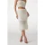 GUESS Luca Fringed Hem Mid Dove White