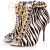 Sophia Webster, enkellaarsjes met zebraprint