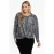 YOEK top met dierenprint grijs/zwart