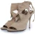 Aquazzura, beige sexy suède sandalen met uitsparingen