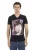 V-hals T-shirt Kunstafdruk