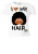 LOGOSHIRT Shirt  donkeroranje / zwart / wit