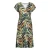 Geisha zomerjurk met overslag detail – groen