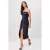 TRENDYOLMİLLA Dames Donkerblauw Effen Midi Mouwloos Bodycon Jurken