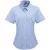Premier Dames/dames Microcheck Korte Mouwen Katoenen Shirt (Lichtblauw/Wit)