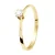 Solitaire Diamond 0,10 Cts Yellow Gold Jewelry