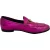 Gucci Jordaan Horsebit Loafers in Metalen Roze Leer