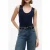Tommy Hilfiger Gold Button U-neck Tank Top Dark Night Navy