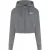 Malelions Women Cropped Zip Hoodie | Dark Grey