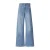 comma wide leg jeans light blue denim