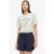 VILA regular fit T-shirt met print – wit