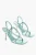 Leren sandalen Metallic Effect 9 cm in Lichtblauw