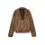 VERO MODA CURVE imitatieleren jas Plus Size – cognac