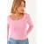 Getailleerde Langwaardige Textuur Korte T-Shirt met U-Hals