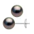 Oorbellen Studs Tahitian Parels Ronde 9-10 mm System Security White Gold