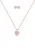 ELLI Sieraden set ‘Herz’  rose-goud / transparant