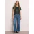 Street One Dames Shirt met ronde hals en pailletten in Groen