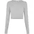 JJXX Feline Slim T-shirt met lange mouwen en cropped pasvorm voor dames (Grijze Melange)