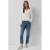 s.Oliver slim fit jeans met parels medium blue denim