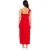 Influence Maxijurk met V-hals en gelaagde rand voor dames (Rood)