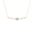 Ketting ketting verse zoetwater cultuur kralen 4-5 mm wit, kristal preciosa en zilver 925 roze vergulde
