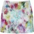 Minirok met bloemenprint en ribbels