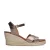 Manfield leren espadrilles taupe metallic